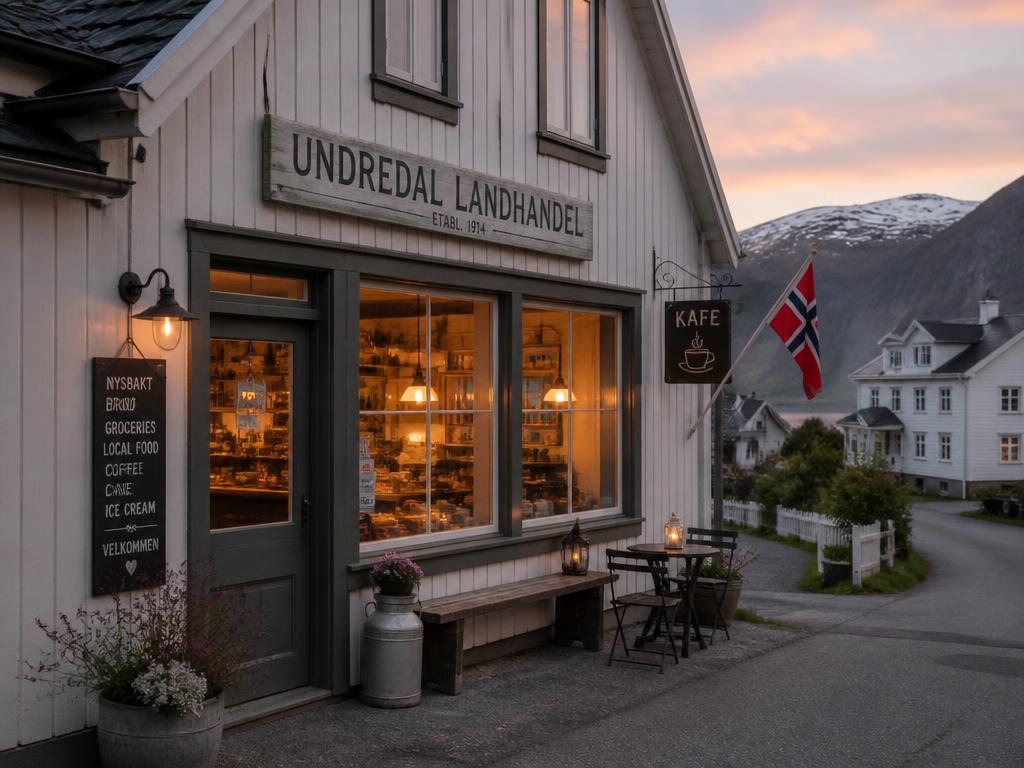 Lokal butikk og kafé i Drågen